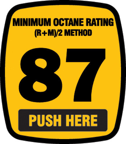 Octane Rating Decals - Performance Ink