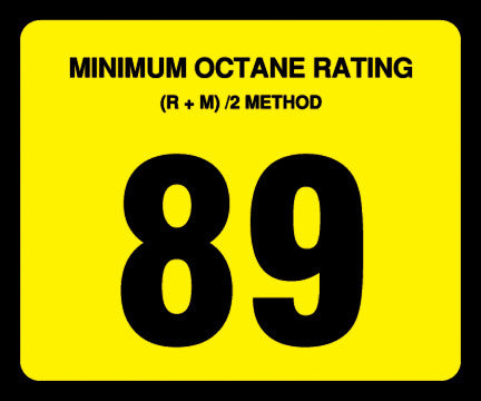 Octane Rating Decals - Performance Ink